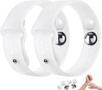 LYJEE Motion Sickness Bracelets for Travel: Acupressure Anti Nausea Wristband for Morning Sickness - Sea Sickness Wristbands for Car Boat Air - Nausea Bands for Motion Sickness (Transparent Color)