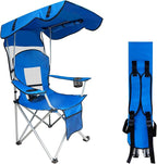 Portable Folding Camping Chair - Lightweight, Durable Outdoor Chair for Camping, Fishing, Beach, Lawn, and More - Comfortable Folding Chairs for Outside Activities (Blue)