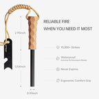 Ferro Rod Fire Starter, Survival Flint and Steel Fire Starter Kit for Hiking, Bushcraft,Camping Essentials Gear, Emergency Supplies - Ideal Gift for Explorers