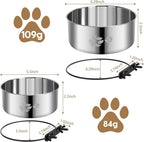 Kennel Bowls Mountable,2 Pack Dog Crate Water Bowl No Spill,Hanging Dog Bowl for Crate Cage,Stainless Steel Dogs Water Feeder Dish for Dogs Cats Bunny Ferret Bird