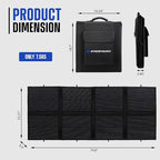 ATEM POWER 200W Portable Solar Panel - Foldable Solar Charger Monocrystalline with 20A MPPT Charger Controller 5V USB Output for 12V Batterires/Power Station Outdoor Camper RV Off Grid