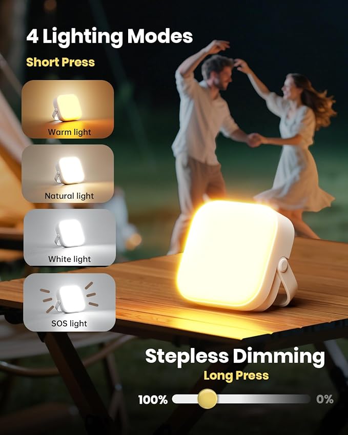 Eventek 2Pack 20000mAh Camping Lights, Camping Lantern Rechargeable Total Up to 288H & 4 Lights Modes, Portable IP65 Waterproof Tent Lights for Camp, Outdoor, Power Outages Emergency, Hurricane