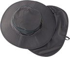 Home Prefer Outdoor UPF50+ Mesh Sun Hat Wide Brim Fishing Hat with Neck Flap Sun Hat for Men Women