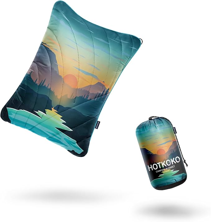 Camping Pillow,Supportive Compressible Travel Pillow Large Size Lightweight Camp Pillow with Storage Bag for Camping,Hiking,Backpacking,Airplane