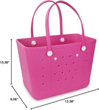 Lightweight Extra large Rubber Beach Bag Small mini Tote Bag for Gym Waterproof medium Open Handbag for Pool Sports