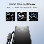 EF ECOFLOW Rapid Power Bank, 25,000mAh, 100W Built-in and Retractable Cables, 170W Portable Charger with Triple 100W USB-C Port, Compatible with iPhone Series, Samsung, Laptop and More, Black