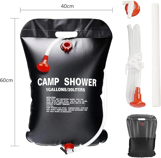 Pop Up Tent Upgrade Privacy Camping Shower Tent Portable Outdoor Sun Shelter for Outdoor Bathing Toilet Camping Biking Hiking Beach with 5.3 Gallon Shower Bag