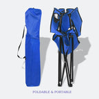 ZONEMEL Portable Camping Chair, Arm Rest Design, Fully Cushioned Seat and Back, Side Pocket, Cup Holder, and Carry Bag, Collapsible Chair for Camping, Saunas, Beach, Tailgates and Sports