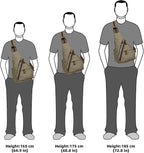 KL928 Canvas Sling Bag - Small Crossbody Backpack Shoulder Casual Daypack Rucksack for Men Women(Large Version)