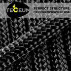 TECEUM 5/32" Paracord Rope 1000 – 1000ft / 200ft / 100ft / 50ft – Tactical Parachute Cord 4mm – 45+ Colors – Nylon String for Survival & Camping Gear – Stripe Cord for Survival – Utility Rope