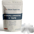 Clean Tape Company | 128 Count Premium X Tape for Sensitive Skin | Pain Free Removal, No Residue, Gentle Transparent for Multi-Purpose - Latex Free & Gentle On Skin