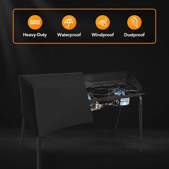Heavy-Duty Patio Cover Fits Camp Chef 3 Burners Stove PRO90, SPG90B, TB90LW, TB90LWG, TB90LWG15