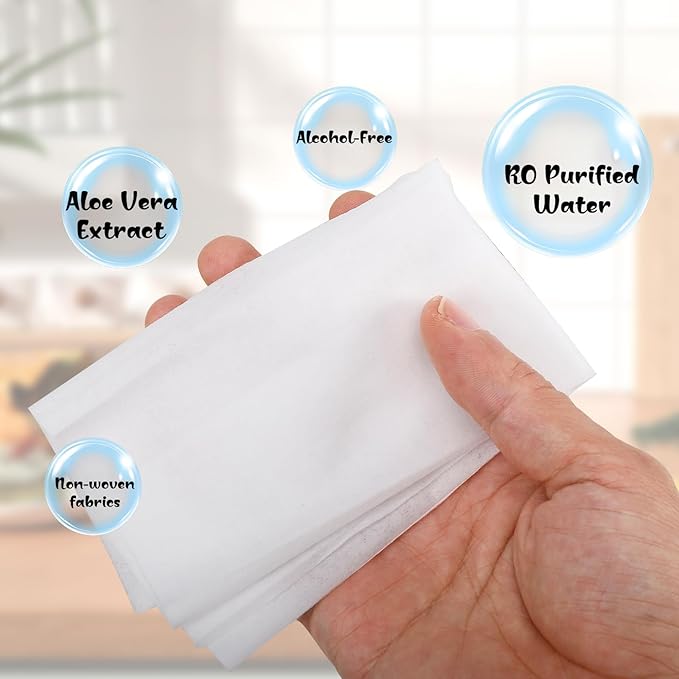 200 Pcs Large Body Wipes Individually Wrapped Bulk,Shower Wipe with Aloe,Body Wipes for Adults Bathing No Rinse, Hands, Face,Personal Cleansing Wipe for Travel Gym Camping