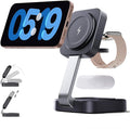 2026 Traveling Wireless Mag-Safe Fast Charging Station,Magnetic 3 in 1 Charger with iPhone 17 16 15 14 13 12 Pro Max Plus,Apple Watch Series & Air pods 4 3 2 Pro-Gifts for Wife & Husband(Black)