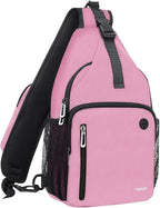 MOSISO Sling Backpack Bag, Crossbody Shoulder Bag Travel Hiking Daypack Chest Bag with Front Square Pocket&USB Charging Port