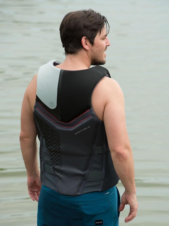 HyperLite Men's Elite Life Jacket - US Coast Guard Approved Level 70 Buoyancy Aid, Great for Any Water Sports Activity Including Boating, Paddle & Swimming