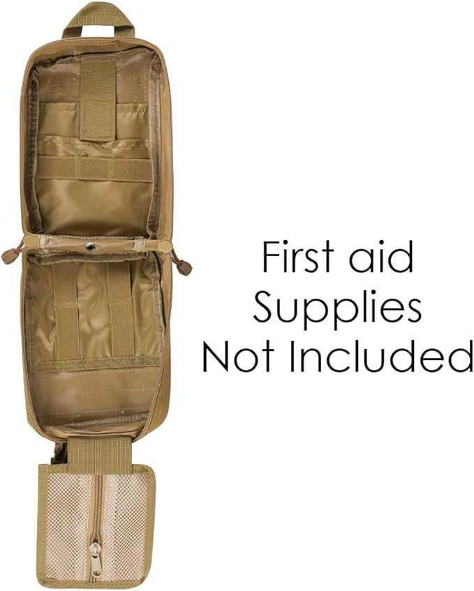 Gogoku First Aid Pouch 1000D Nylon Tactical Molle Tear Away Medical Pouch Empty Utility Pouch for Outdoor Activities Medical Supplies Camping Hiking Travel,Bag Only