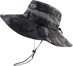 CAMOLAND Mens Fishing Hat Wide Large Brim Sun Hat with Outdoor UV Protection