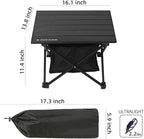 ROCK CLOUD Upgraded Portable Camping Table Ultralight Aluminum Camp Table Folding Beach Table with Storage Bag for Camping Hiking Backpacking Outdoor Picnic