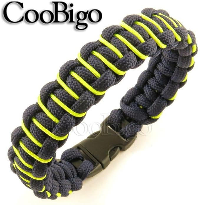 10Pack 5/8" Compass Whistle Buckle Plastic Paracord Bracelet Outdoor Camping Emergency Survival Travel Kits (Khaki)