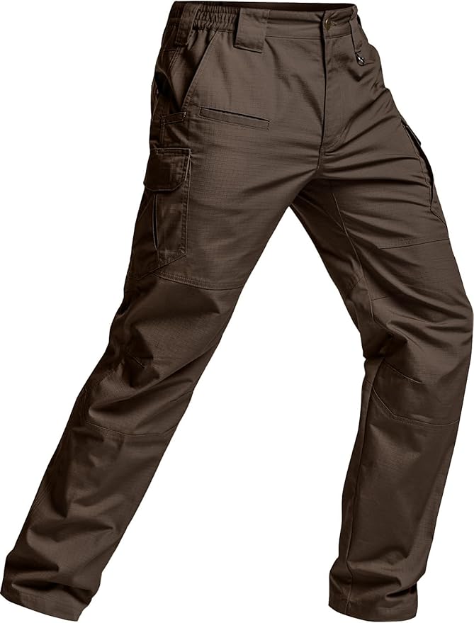 CQR Men's Tactical Pants, Water Resistant Ripstop Cargo Pants, Lightweight EDC Work Hiking Pants, Outdoor Apparel