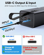 Portable Charger 70000mAh Power Bank Fast Charging, External Battery Pack High Capacity, 30W USB C Battery Bank PD&QC 3.0, 5 Output 2 Input, LED Display Powerbank for iphone Tablet Camping Travel