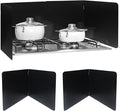 2 Pieces Grease Splatter Guard 2 Sided Foldable Stainless Steel Splatter Guard Oil Splash Guard for Grease Stainless Steel Backsplash for Stove Frying Pan Splatter Guard (11.4" X 15.7")