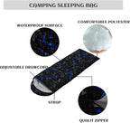Sleeping Bags for Adults and Kids，3D Printing Camping Sleeping Bag for Girls Boys Lightweight Waterproof Cold/Warm 3-Season，Outdoor Travel with Compression Bags