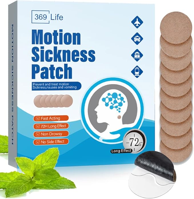 Motion Sickness Patches, Sea Sickness Patch for Cruise - Adults and Kids ((10 Count - Pack of 1))