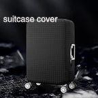 Luggage Cover, Protective Washable Suitcase Cover - Travel Elastic Spandex Suitcase Protector Fits 22 to 24Inch Black