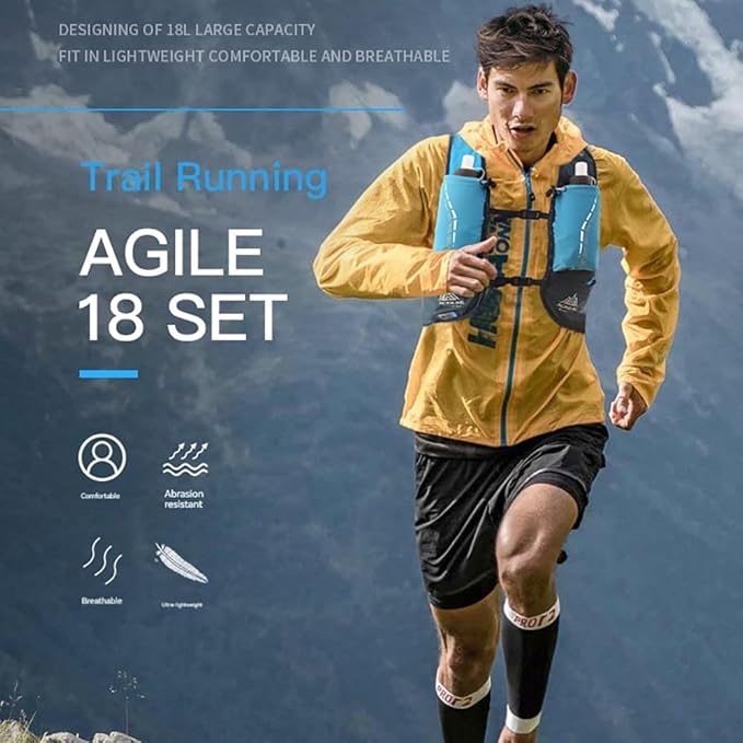 BlueField Lightweight Adjustable Running Hydration Vest for Men & Women - Waterproof & Wear-Resistant Water Backpack for Hikers & Campers