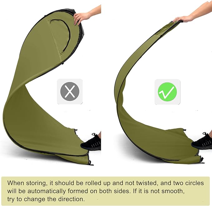 BRIAN & DANY Pop Up Shower Tent, Portable Privacy Camping Changing Tent, Camp Toilet Bathroom Pod with Rain Shelter & Windows, UPF 50+ & Waterproof, 47.2" x 47.2" x 74.8"