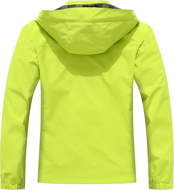MOERDENG Women's Waterproof Rain Jacket Lightweight Raincoat Hooded Hiking Jacket Softshell Windbreaker