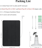 5W Solar Panels for Security Cameras - Compatible with Ring Spotlight Cam(Battery), Ring Stick Up Cam Battery - 9.8 Ft Charging Cable - 1PACK (Not for Spotlight Plus/Pro)