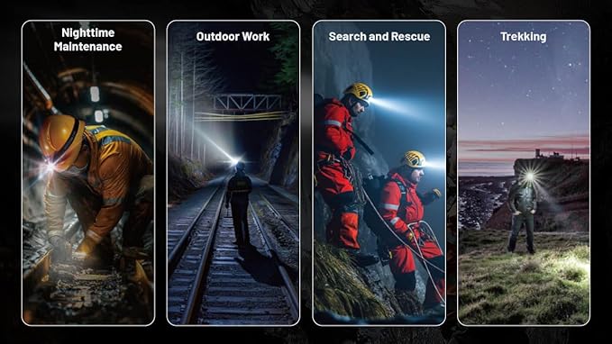 Nitecore HC75 UHE 3000 Lumen USB-C Rechargeable Zoomable Work Headlamp, White and Red Beams for Industrial Work, Night Camping, Hiking, and Hunting, Adjustable Focus with Floodlight and Spotlight