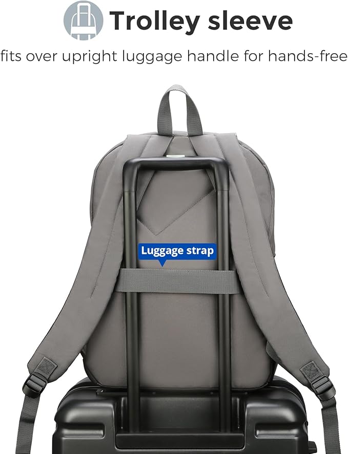 Swissdigital Design Big Student Laptop Backpack with Fun Personalized Patches For College Boys & Girls, Middle High School Teen Bookbag Cool Travel Daypack Grey- Includes 3 Patches | SD1718-03