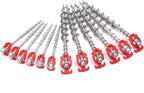 12 Pcs Aluminum Ground Anchors, Non-Rust Cast Tent Stakes Heavy Duty Metal Tent Stakes Pegs Ideal for Tents, Canopies, Sheds, Car Ports, Swing Sets Outdoors