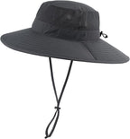 Home Prefer UPF50+ Mens Sun Hat Wide Brim Fishing Hat Foldable Large Brim UV Protection Sun Hat for Men Women Beach Gardening
