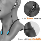 Compatible Airpods Strap, Silicone Anti-Lost Strap Connector Sports Neckband Compatible for Airpods Pro 3/2/1, Air Pod 4, 3, 2, 1, Black with Light Blue