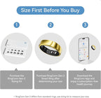 RingConn Gen 2, World’s First Smart Ring with Sleep Apnea Monitoring, No APP Subscription, 12-Day Battery Life, Stress/Heart Rate/Women's Health Tracker, Android & iOS Compatible (Gold, Size 8)