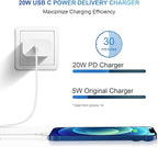 10FT iPhone 14 13 12 Charger Fast Charging 20W PD USB C Wall Charger with 10FT Fast Charging Cable Compatible iPhone 14/13/12/11/Pro/Pro Max/Mini/Xs Max/XR/X, iPad