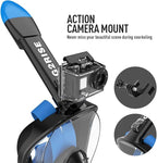 G2RISE Full Face Snorkel Mask Adults Snorkeling Set Gear for Kids with Detachable Camera Mount, Safe Breathing, Anti Fog Anti Leak