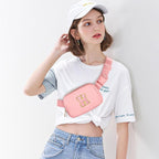 Gitus Customizable Belt Bag Fanny Pack for Girls Age 6-8 & 8-10 with Initial - Trendy Teen Girl Gift (Light Pink-H)