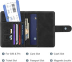 Passport Holder Wallet Cover Personalized Letter A-Z Travel Wallet RFID Blocking Passport Cover Wallet Case for Travel Passport Book Holders for Women and Men, Black-H