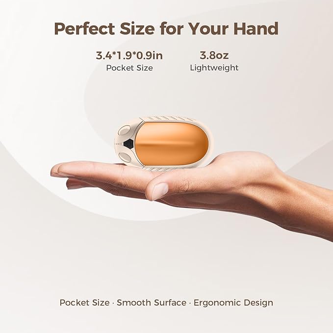 Classic Hand Warmers Rechargeable 2 Pack, AI Temperature Control Pocket Size Electric Handwarmers, Quick Charge Portable Hand Warmer Great Gift for Christmas Outdoors, Hunting, Golf, Camping