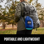 GORILLA GRIP Durable Portable Camping Hammock, Holds 400lbs with Heavy Duty Tree Straps, Comfortable Travel Swing, Camp Hammocks, Easy to Use and Install, Outdoor Essentials, Blue, 9x4.5 FT