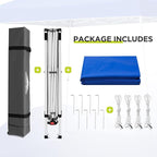 EAGLE PEAK 11x11 Slant Leg Pop-up Canopy Tent Easy One Person Setup Instant Outdoor Beach Canopy Folding Portable Sports Shelter 11' x 11' Base 9' x 9' Top (Blue)