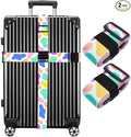 Luggage Straps for Suitcases TSA Approved Easy Pack Organized Suitcase Strap, Luggage Strap, Luggage Belt Strap, Bag Straps for Luggage. Buckle Straps Travel Accessories (Cow Printing)