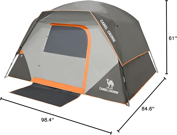 CAMEL CROWN Tents for Camping 4/6 Person Tent Waterproof Easy Setup Backpacking Tents