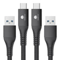 CONMDEX USB C Cable 10Gbps [6ft, 2-Pack] USB 3.1 Gen 2 USB A to USB C Android Auto Cable, 3A Type C Charger Fast Charging Data Transfer Cord for iPhone 17 Pro Max Samsung Galaxy S25, Black